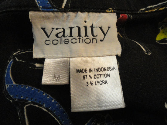 Vanity Collection Black Jacket with Colorful High Heels Design Size M SKU 000170