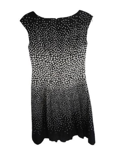 Ann Taylor Black with White design Dress Size 0 SKU 000125