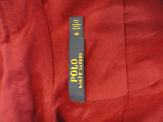 Ralph Lauren Burgundy Polo Dress Size 8 SKU 000089