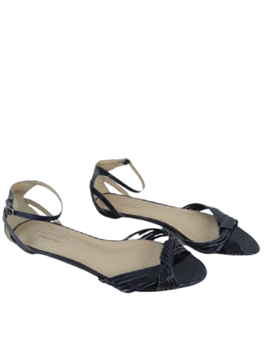 Talbots Women's Strappy Sandals Navy 10W NWOT SKU 000280-9