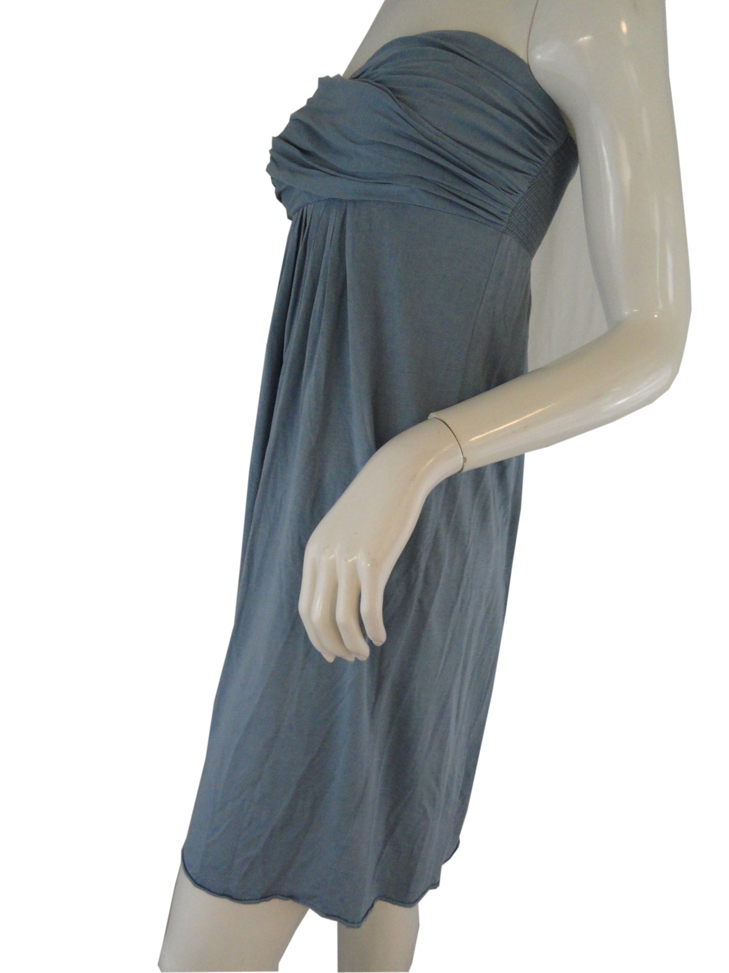 Banana Republic Dress Strapless Grey Blue Size Small SKU 001003