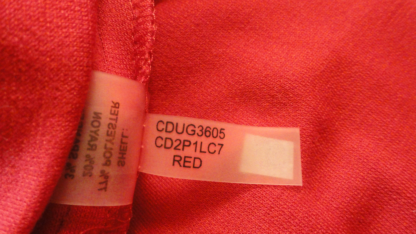 Load image into Gallery viewer, Calvin Klein 70&amp;#39;s Dress Red Size (no tag) Bust 18&amp;quot; SKU 000195-6
