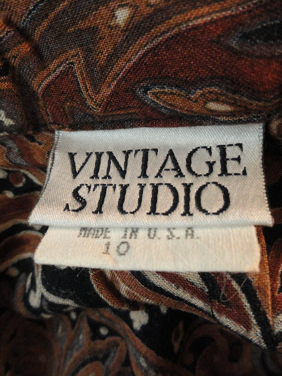 Vintage Studio 70's Maxi Skirt Paisley Print Size 10 SKU 000094