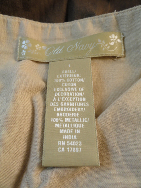 Old Navy 70's Skirt 3 Shades Brown to Tan Size 1 SKU 000095