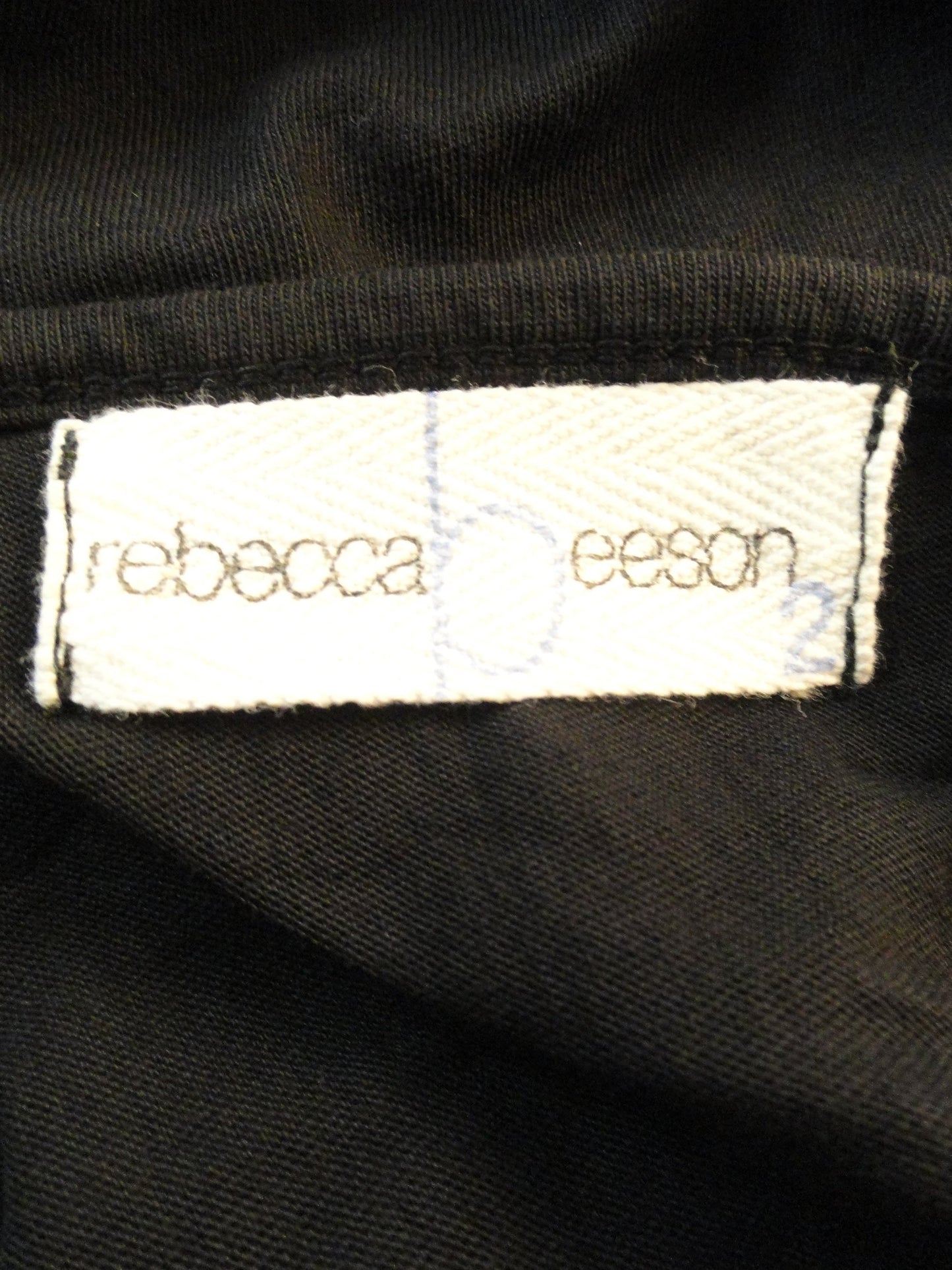 Rebecca Besson 90's Top V-Neck Black Size 2 SKU 000095