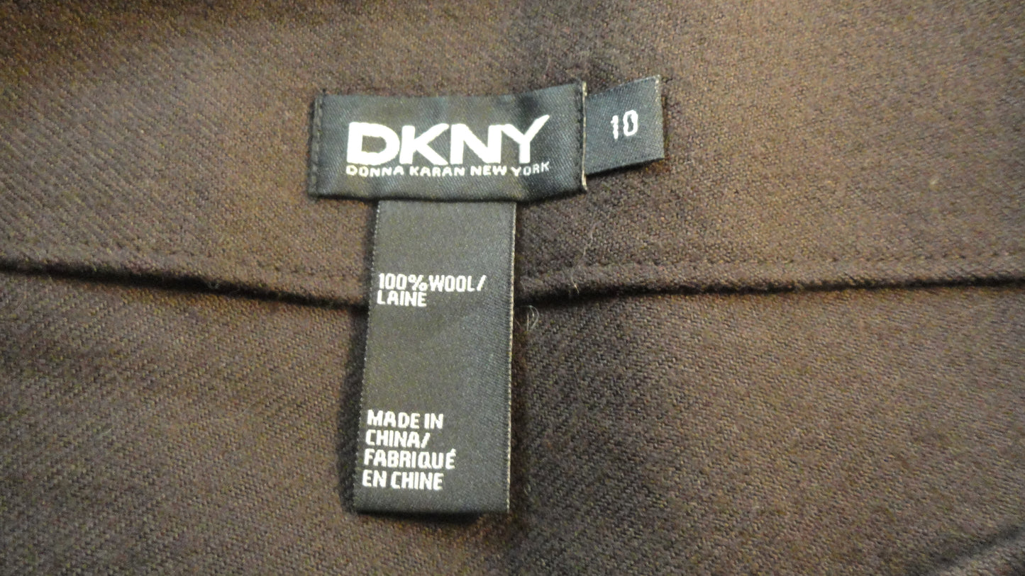 Load image into Gallery viewer, DKNY 70&amp;#39;s Peat Color (Brown/Black) Wrap Skirt NWT Size 10 SKU 000180
