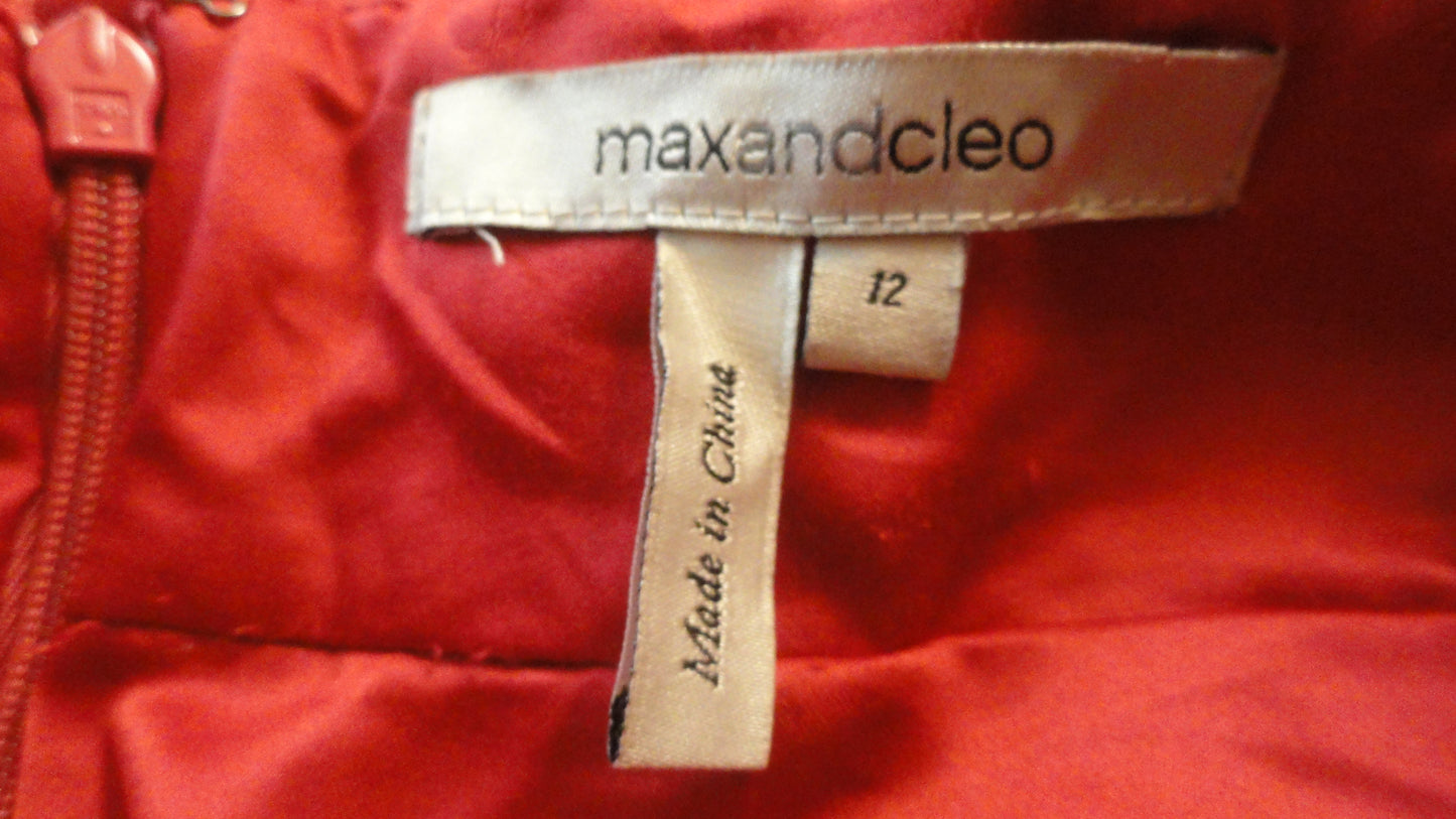 Load image into Gallery viewer, Max And Cleo 80&amp;#39;s Red Ball Gown Floor Length Size 12 SKU 000200

