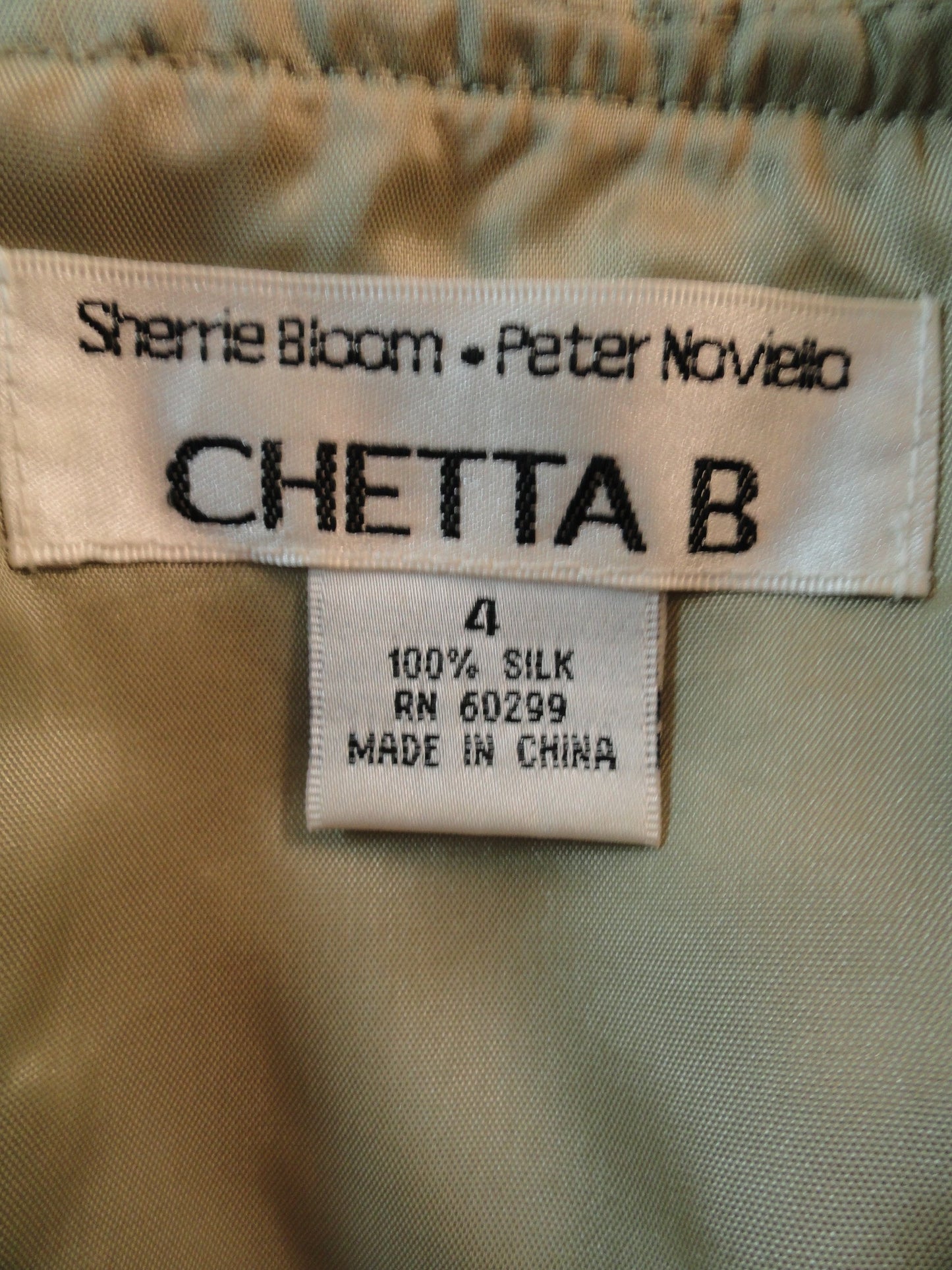 Chetta B 70's Lavish Green Silk Top and Skirt Set Size 4 SKU 000065
