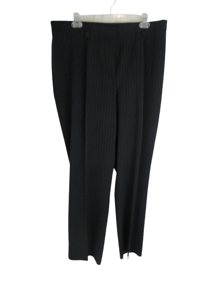 Worthington Stretch 80's Black with White Pin Stripes Pants Size 16W SKU 000120