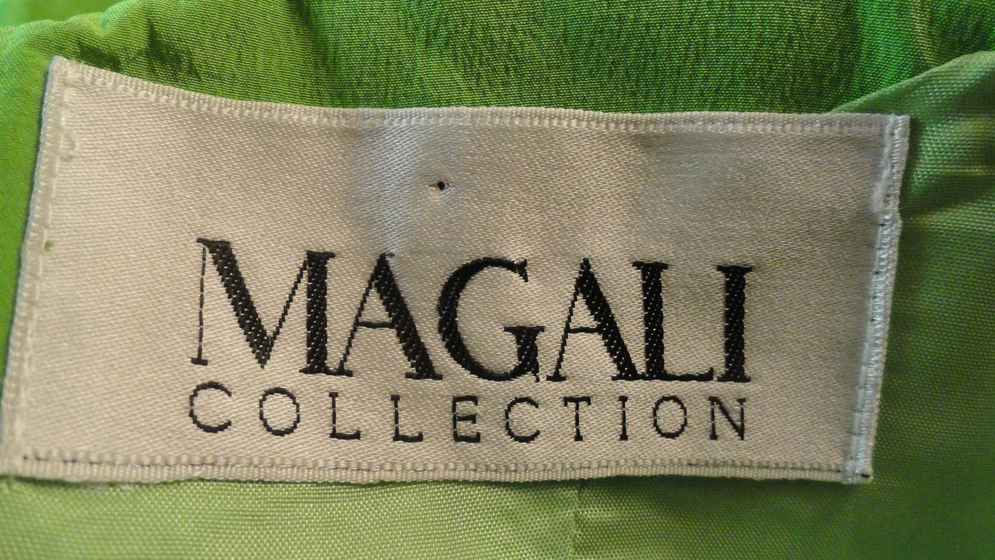 Load image into Gallery viewer, Magali Collection 100% Lime Green Party Dress Size 10 SKU 000200
