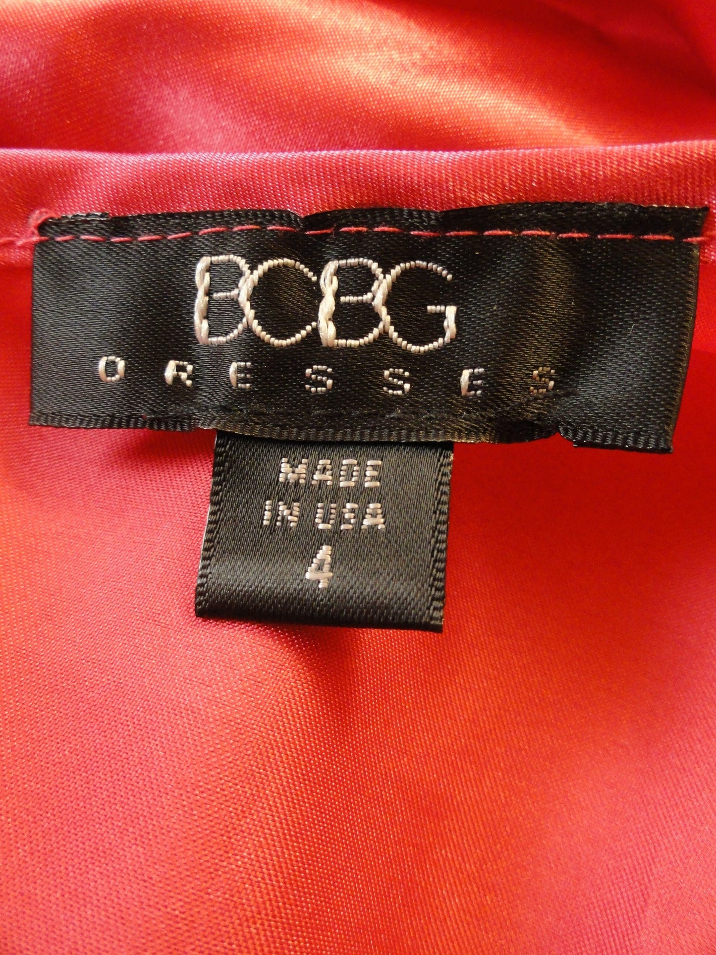 BCBG 80's Pink Silk Dress Size 4 SKU 000077