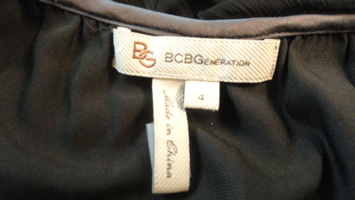 BCBG Black and Gray Dress Size 4 SKU 000201