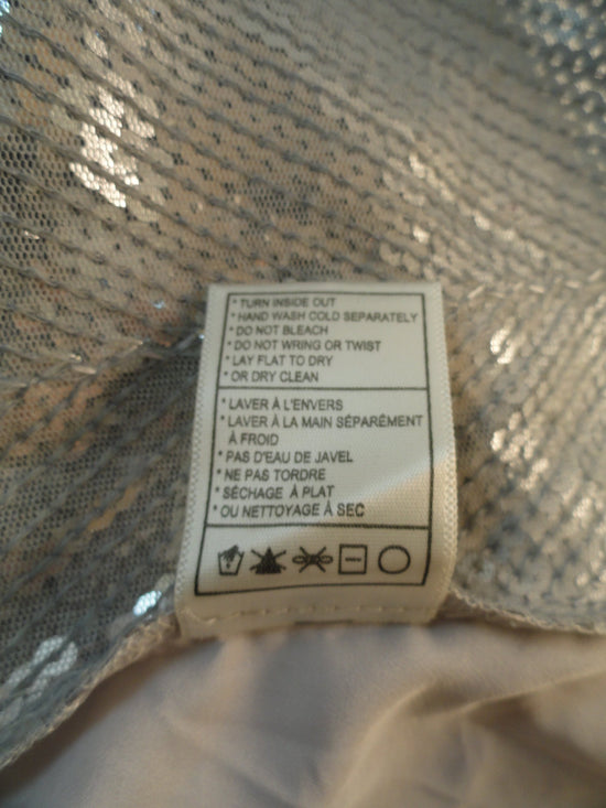 BB Dakota 80's Top Silver Sequins Size S SKU 000096