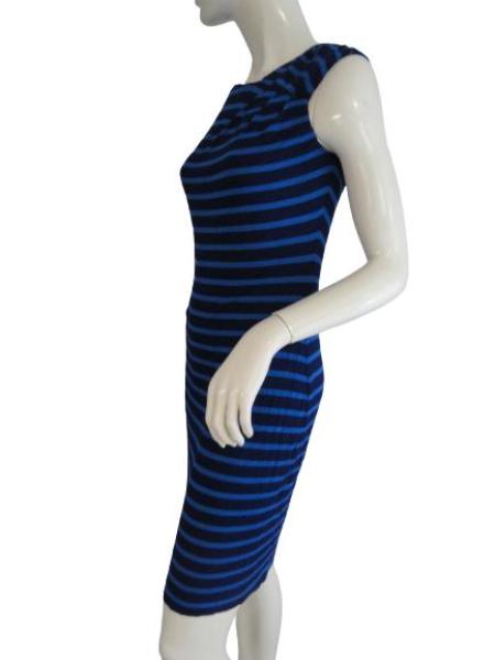 Ellen Tracy Blue Stripe Dress Size 4 SKU 000194-15