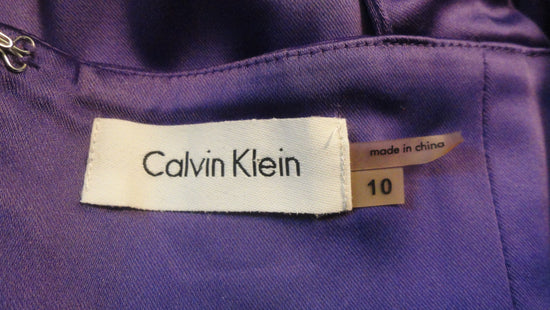 Calvin Klein 70's Purple Knee Length Party Dress Size 10 SKU 000201