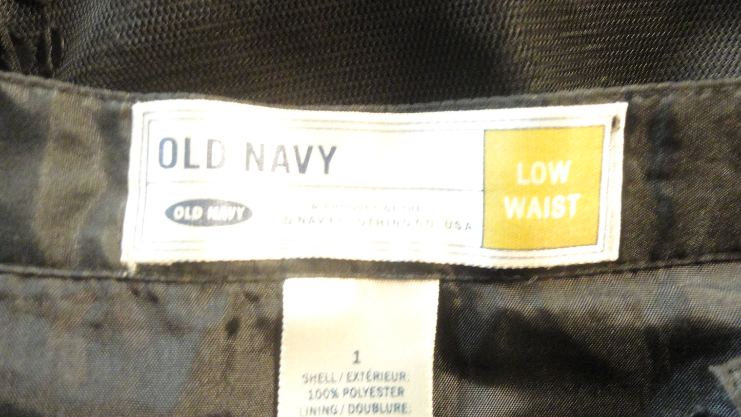 Load image into Gallery viewer, Old Navy 70&amp;#39;s  Black Sequin Below Knee Length Skirt Sz 1 SKU 000202
