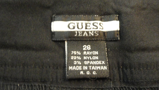 Guess Jeans 70's Black Mini Skirt with Stretch Size 26 SKU 000202