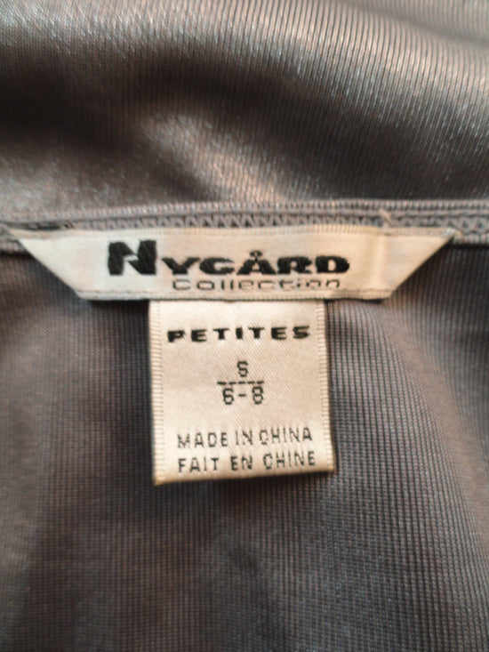 Nygard 70's Top Silver Metallic Sleeveless Size Small SKU 000101