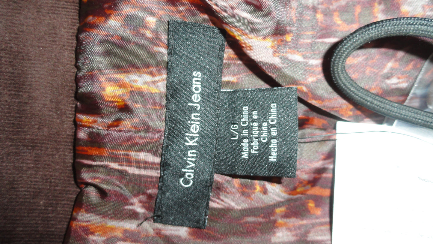 Calvin Klein Jeans 60's Women's Brown Blazer Size L NWT SKU 000033