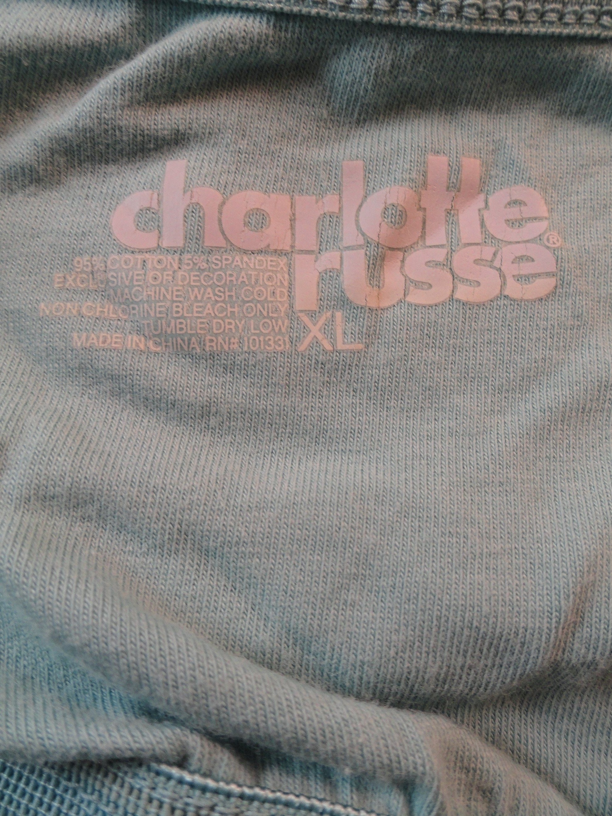 Charlotte Russe Light Aqua Blue Top Size XL SKU 000071 – Designers On A ...
