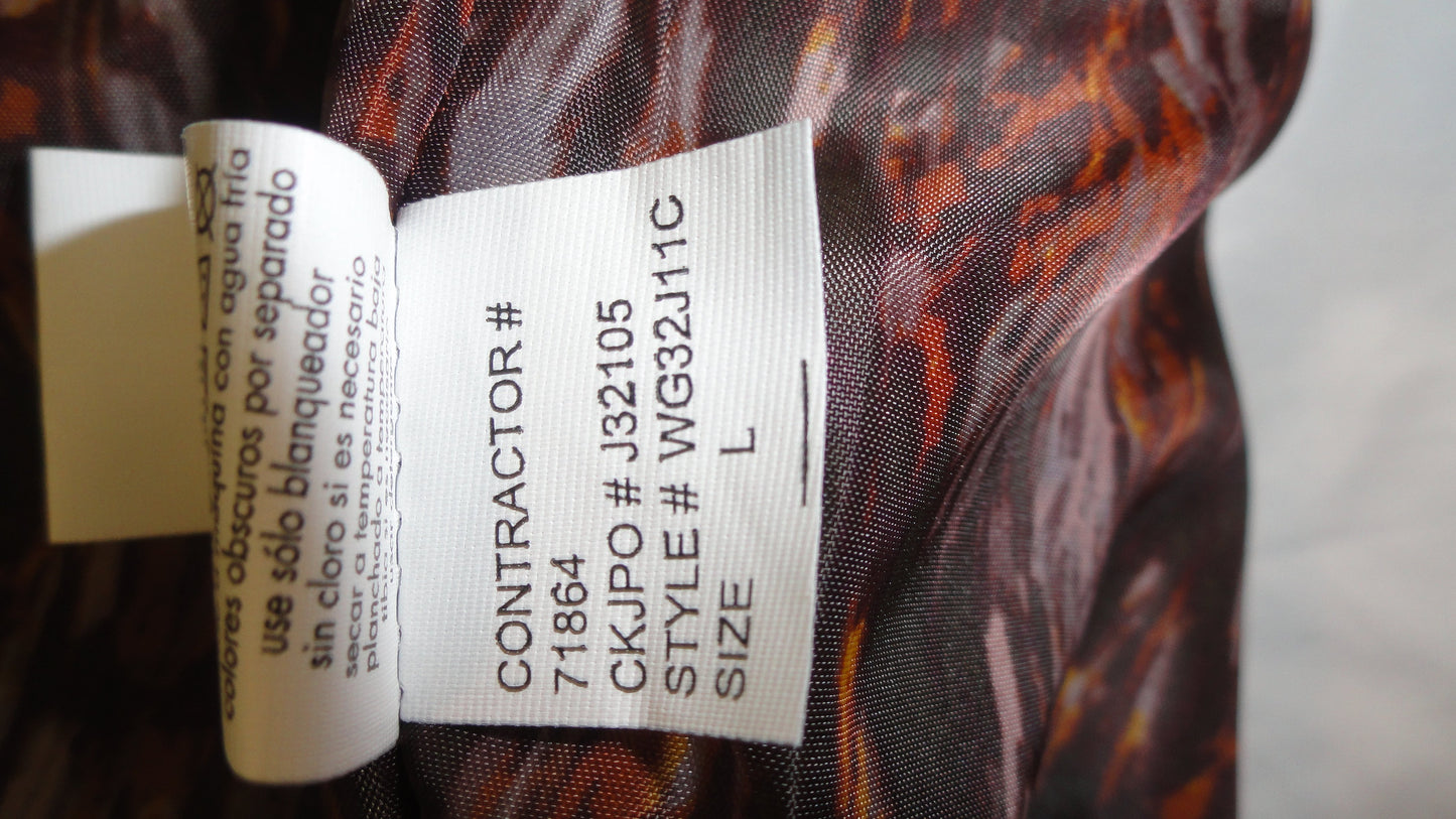 Calvin Klein Jeans 60's Women's Brown Blazer Size L NWT SKU 000033