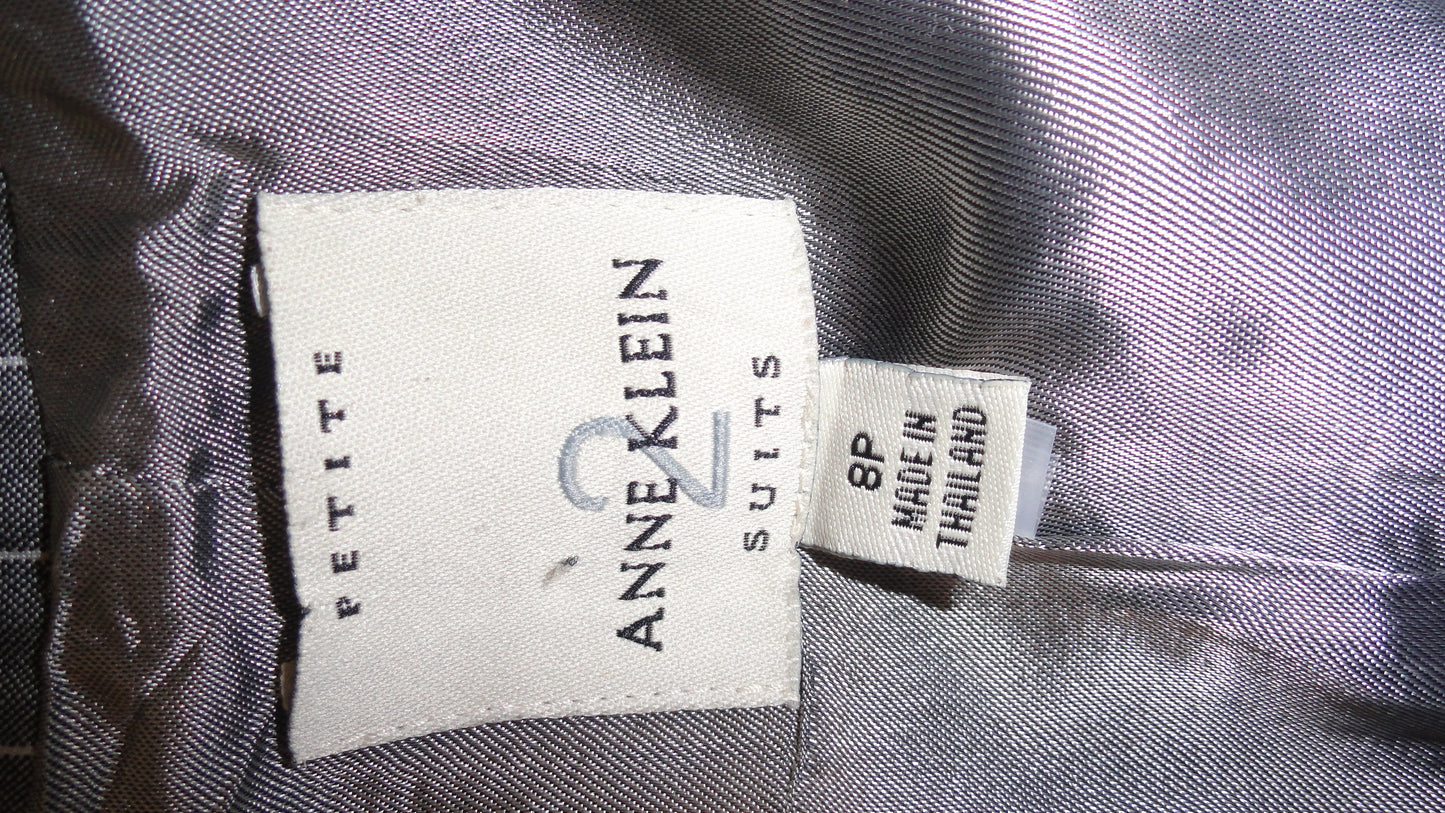 Anne Klein 70's Grey and white Blazer 8P SKU 000034