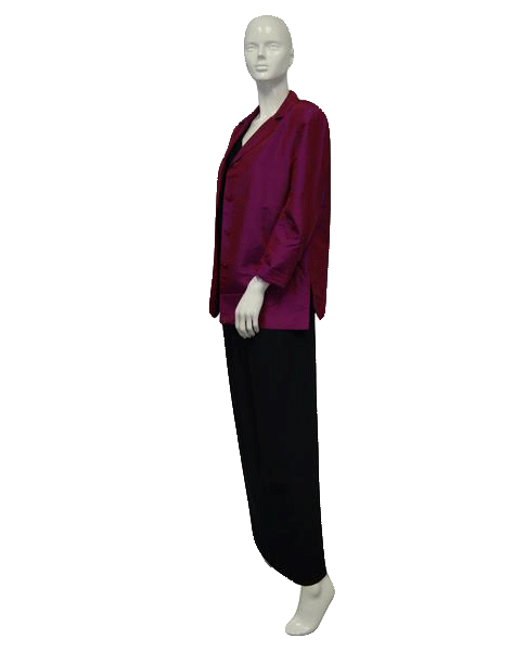 Rafaella 90's Blazer Silk Shantung Fuschia Sz 8 SKU 000042