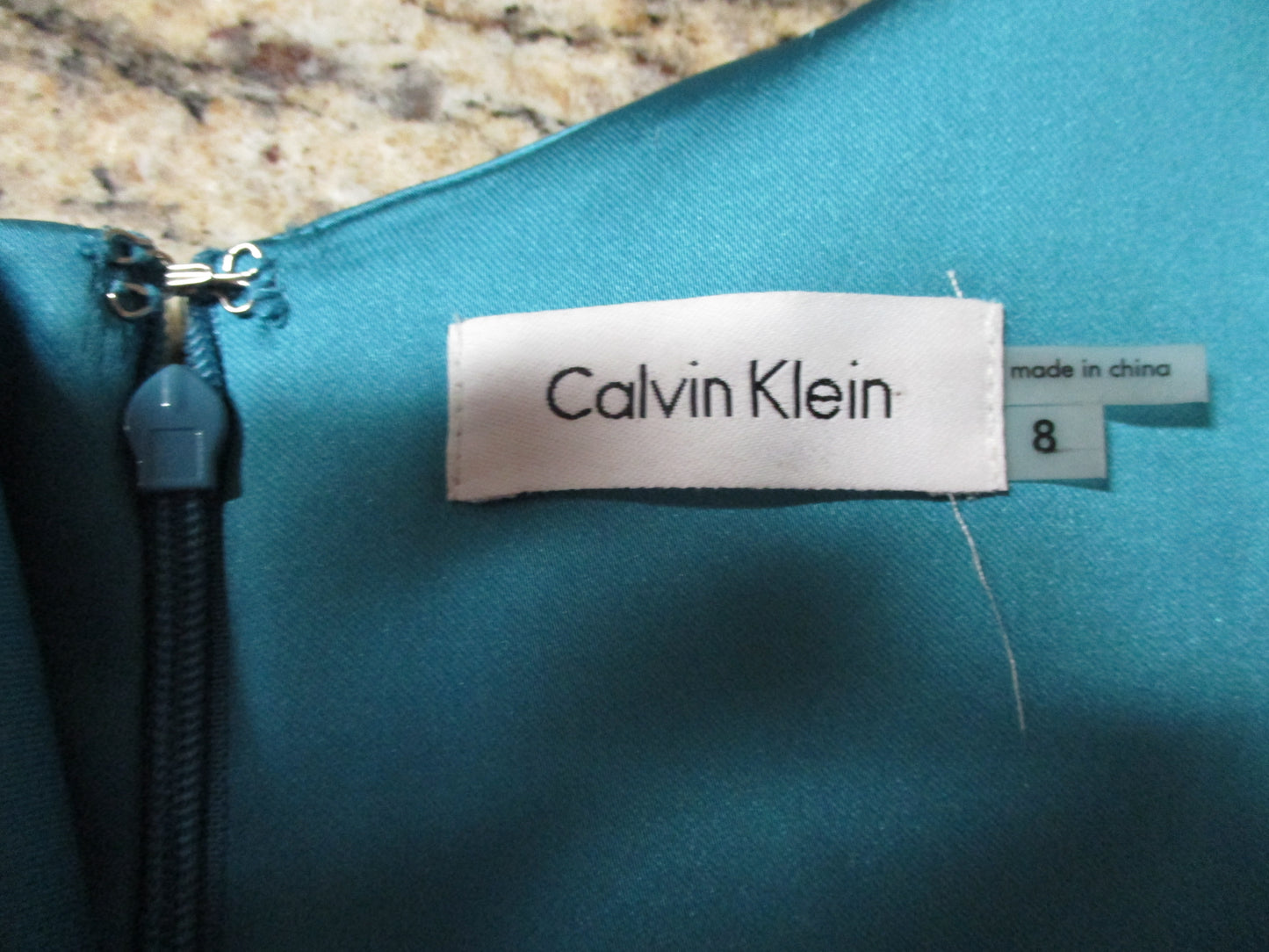 Calvin Klein 70's Dress Teal Size 6 SKU 000231-1