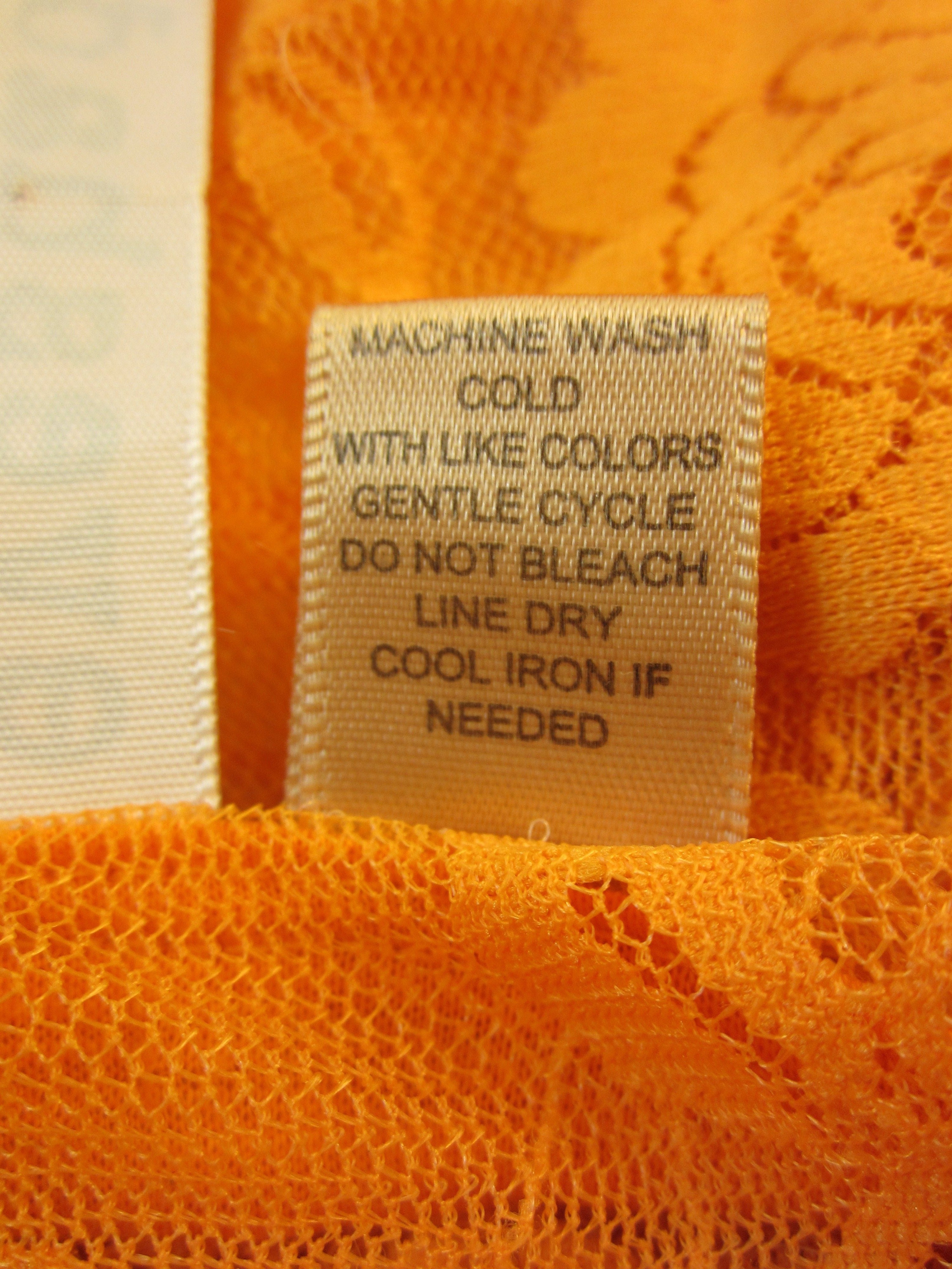 Eyeshadow 90's Top Orange Lace Size Small SKU 000101 – Designers On A Dime