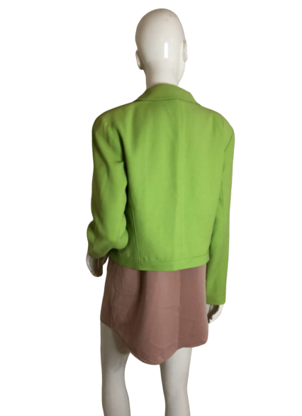Emanuel 70's Long Sleeve Blazer Lime Green Size 8 (SKU 000261-1)