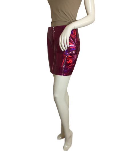 Carmar Zip Up Skirt Metallic Pink Size 12 NWOT (SKU 000018)