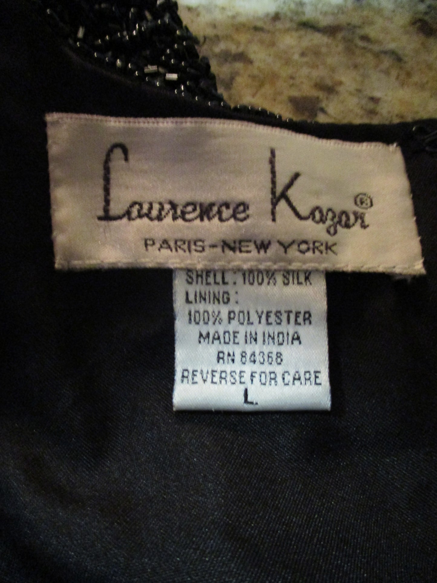 Laurence Kazar Evening Dress Black Size L SKU 000244-7