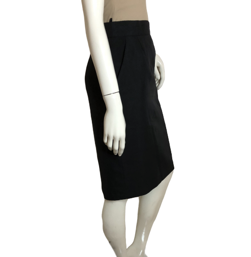Max Mara 80's Skirt Black Size 4 NWOT SKU 000094