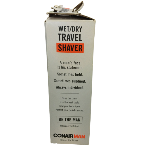 ConairMan Wet/Dry Travel Shaver SKU 000330-3