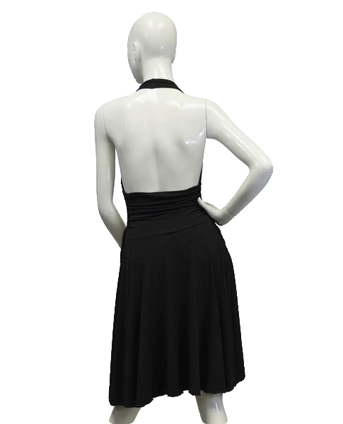 Pamplona Halter Black Dress with side ties Size Medium SKU 000097