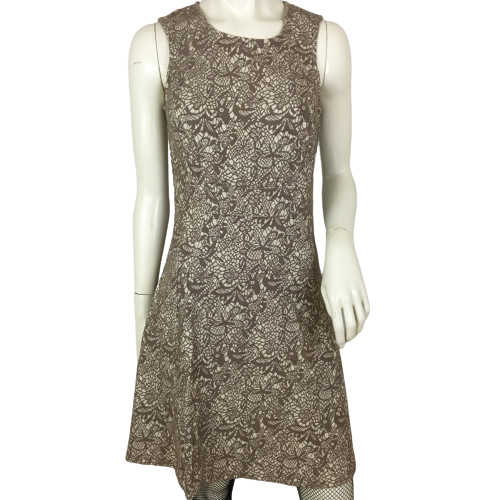 Ann Taylor Loft Dress Tan Print Size 0 SKU 000326-2