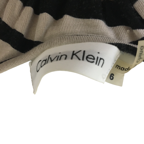 Calvin Klein Dress Maxi Black & Cream Size 6 SKU 000326-4
