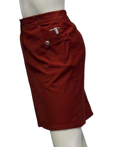 Michael Kors 90's Rust Red Me Skirt Size 10 (SKU 000052)