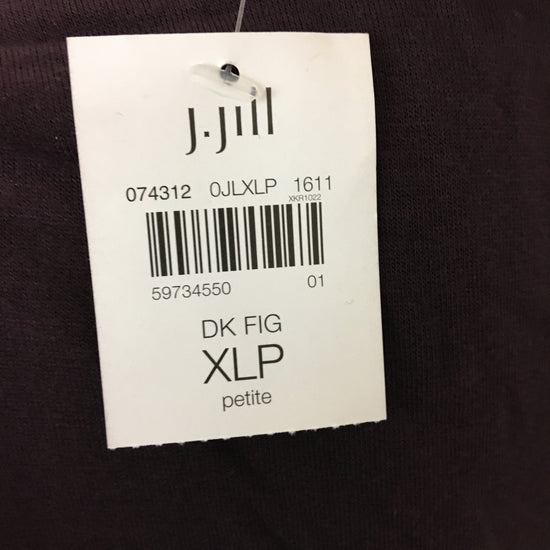 J-Jill Dress Long Sleeve Maxi Dk Fig Size XLP NWT SKU 000326-12