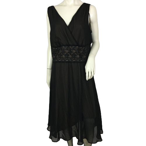 Connected Woman Dress Black Lace Size 20W SKU 000326-13