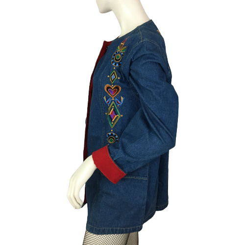 Bob Mackie 80's Women's Denim Blazer/Jacket Size S SKU 000006