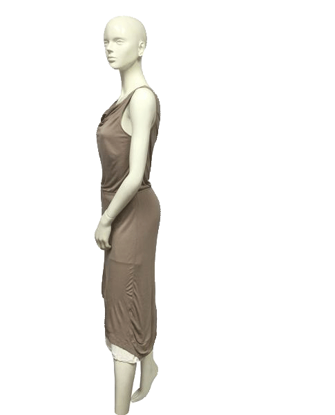 Cynthia Rowley 80's Double Layer Dress Tan & Cream Size Medium SKU 000076