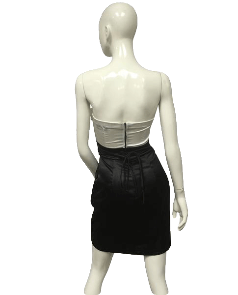 Load image into Gallery viewer, Black and White Strapless Cocktail Dress Size 3 (SKU 000014)
