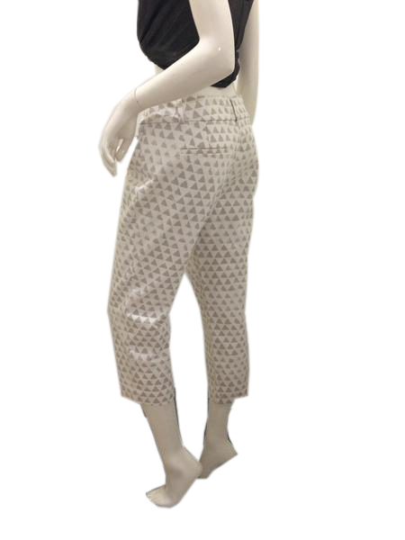 Ann Taylor Loft Capri Pants Off White Print Size 10 SKU 000251-5