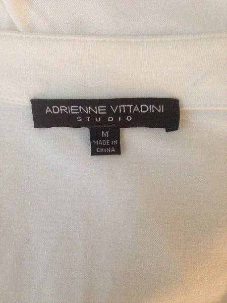 Adrienne Vittadini 80's Long Sleeve Blouse White Size M SKU 000251-8