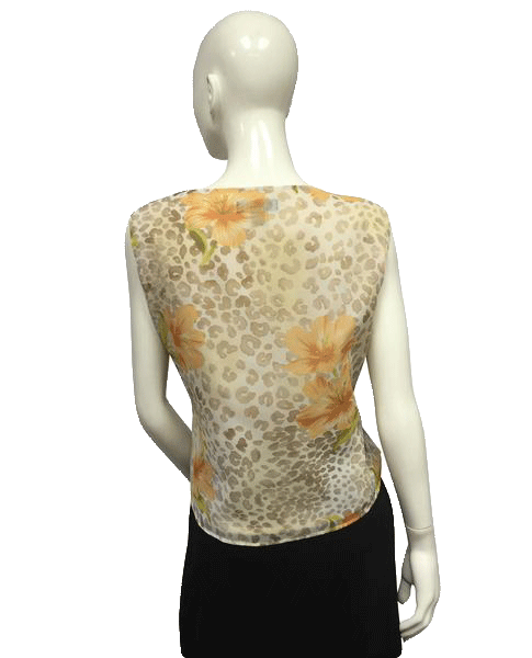 Load image into Gallery viewer, Surreal 90&amp;#39;s Happy Leopard Top Size 18 SKU 000096
