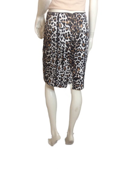 White House Black Market Skirt Leopard Print Size 4 (SKU 000251-16)