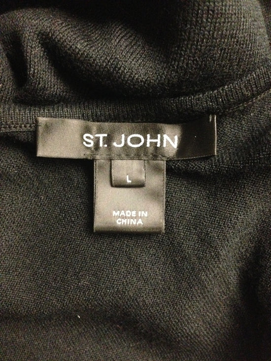 St. John Top Black With Sequins Size L SKU 000251-6