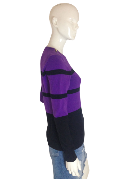 Ralph Lauren 60's (GR) Long Sleeve Sweater Purple and Black Size M SKU 000256-5