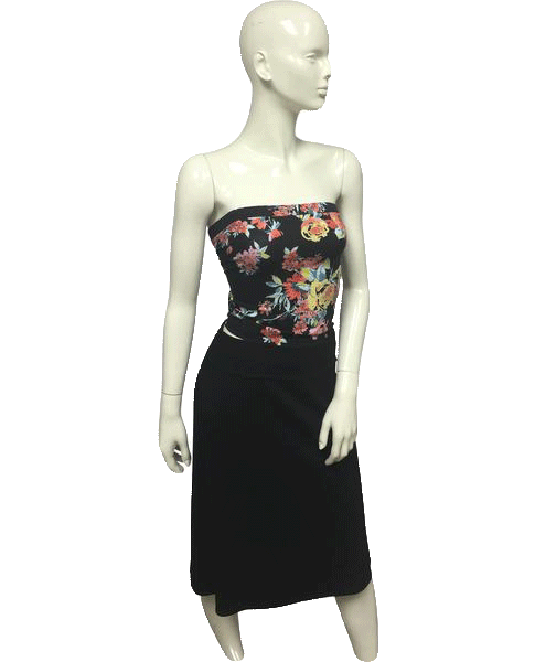 Ambiance Apparel Tube Top Floral Print Strapless Size L NWT SKU 000095